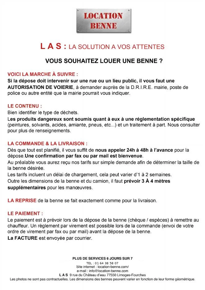 Procédure de location