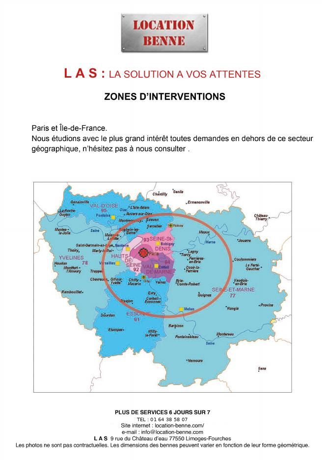 Zones d'intervention